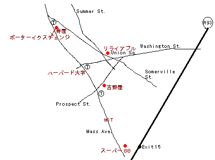 ボストン仕入れ旅行地図(いい加減ですみません)